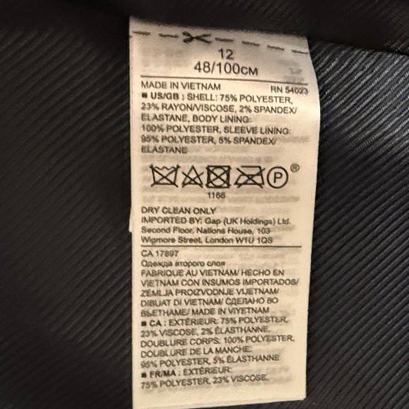 Banana Republic Navy and White Striped Double-Breasted Blazer - Picture 5 of 9